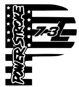 patriotic usa flag powerstroke 7.3l vinyl decal sticker 5"
