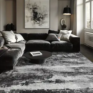 5x7 Modern Abstract Soft Rugs for Living Room - Machine Washable Large Carpet with Non-Slip Backing for Bedroom, Dining Room, Living Room Rugs