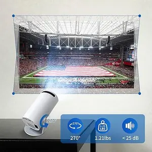 Mini Projector with WiFi and Bluetooth, Portable Projector 4K 1080P Support, Android Projector, 180° Rotatable Auto Outdoor Movie Projector for Phone