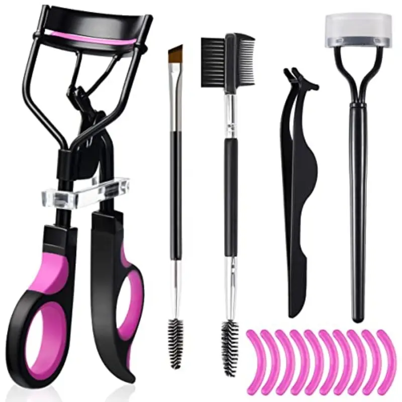 Eyelash Grooming Set, Curling Lashes, Multifunctional Wide-Angle Curler & False Lash Comb, Ideal Beauty Tools for Women’s Makeup & Vanity