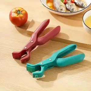 Multifunctional Silicone Dish & Pot Clip, 2 Counts Non-slip & Heat-resistant Kitchen Fixture, Safely Handle The Pot Bracket, Kitchen Gadgets, Kitchen Cooking Accessories, Kitchen Utensils Tools