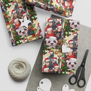 Jujutsu Kaisen Anime Christmas Wrapping Paper, Holiday Manga Design