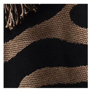 Zebra Pattern Home Accent Throw Black and Tan – 48x60 Inch by Manual Woodworkers and Weavers