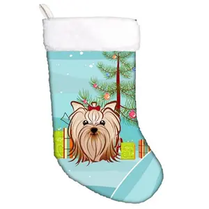Carolines Treasures  Christmas Tree & Yorkie Yorkishire Terrier Christmas Stocking