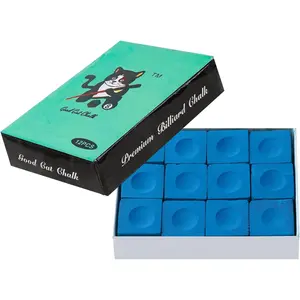 Professional Billiard Pool Cue Chalk Set, Long-Lasting Grip Anti-Miscue Low Deflection Cue Tip Chalk, Bulk Packs Available in 12PCS/24PCS/144PCS for Billiard Playing