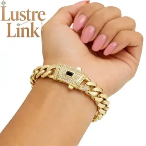 14K Gold Plated Miami Cuban Link Bracelet | Ultimate Streetwear Statement Thick dense links for luxe feel, hypoallergenic & sweat-resistant. 7.5/8.5 inch unisex fit, timeless design elevates all styles.
