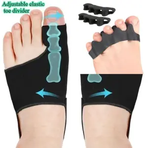 Thumb Outward Correction Kit, Day-Night Elastic Thumb Corrector + Silicone Toe Separator, Improves Big Toe Bone/toe Overlap, Essential Daily Care