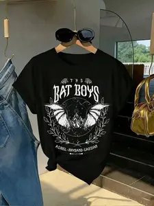 Night Court Romance & Power Dual Print T-Shirt Round Neck, a Court of Thorns and Roses Fan Exclusive, Front the Bat Boys Design, Back Bat Boys Wings