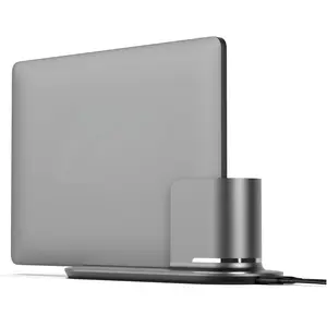 DockBook Vertical Docking Station for MacBook Pro Space Gray Touch Bar Models 2016–2022 USB-C Dock