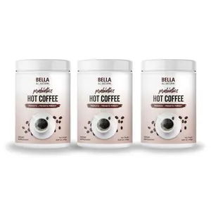 3 Pack  Bella All Natural Probiotics Hot Coffee for Daily Use