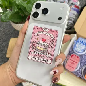 Pastel Book Stack Phone Grip, Lost in a Good Book Magnetic Pop Holder, Cute Kawaii Phone Accessory for Teens & Readers