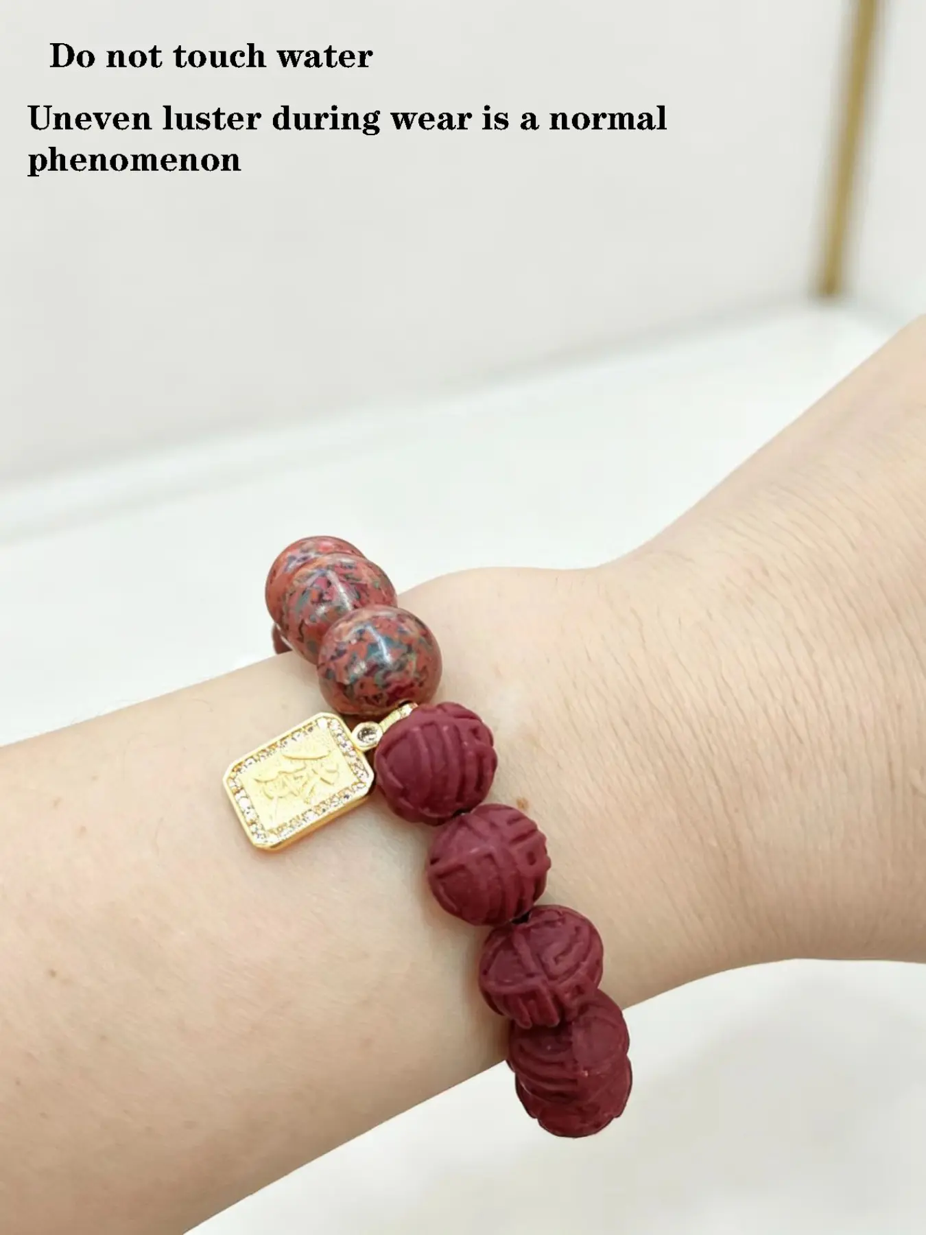 1 handmade antique formula rose and vanilla scented wooden bead bracelet, suitable for daily wear and gifting, suitable for both men and women's wooden fragrance jewelry