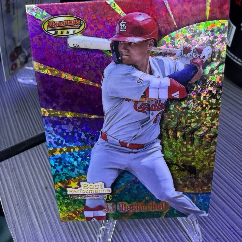 Bowman's Best J.J. Wetherholt Baseball Card - Best Performance Series - Holographic Design - Collectible Sports Memorabilia