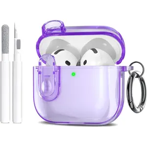 Apple Airpods 4th Generation Case Cover(2024), Silicone Case with Cleaner Kit & Keychain Compatible with Airpods 4 case for Women,Men
