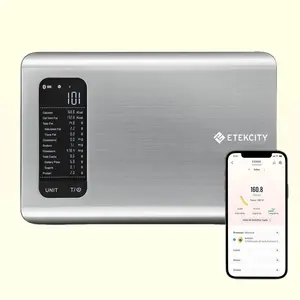 Smart Food Kitchen Scale with Nutritional Calculator, Free App with 19 Nutrients Tracking, Calorie, Marco, Digital weight grams and ounces for weight loss, Premium Stainless Steel, 11lb White