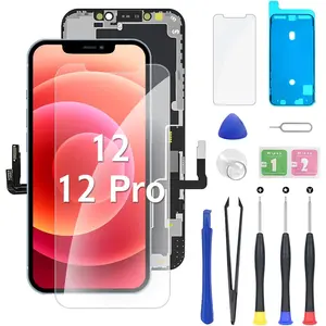 For Iphone 12/12 PRO Screen Replacement Kit - Full HD LCD 6.1'' Display and 3D Touch Digitizer Assembly with Repair Tools Compatibility A2172, A2402, A2404 A2403, A2341, A2406, A2408, A2407 hoysg