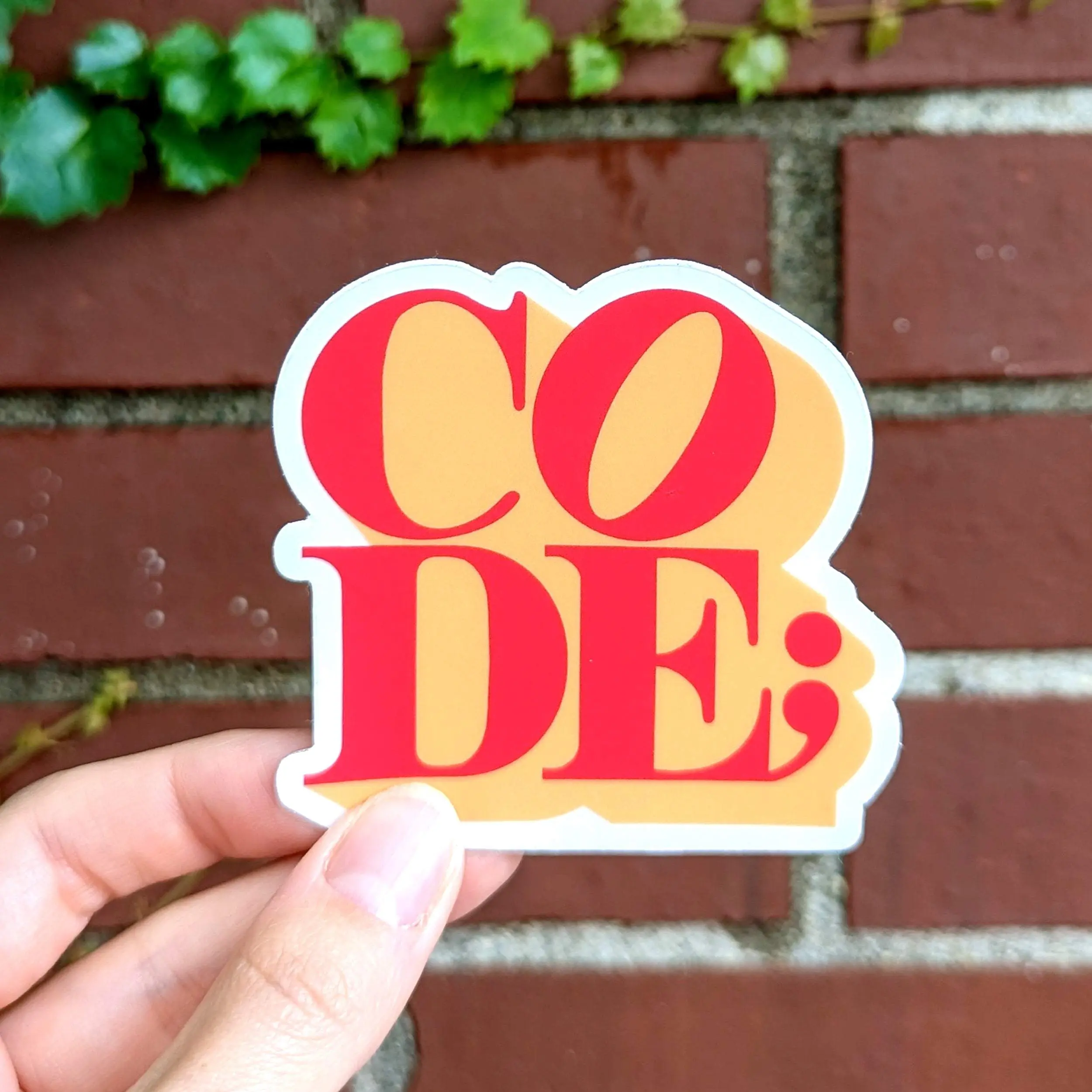 Code Sticker, Computer Science and Developer Gift, Vinyl Programming Decal, Geek and Nerd Decor, Decal for Laptops, Notebooks, Water Bottles