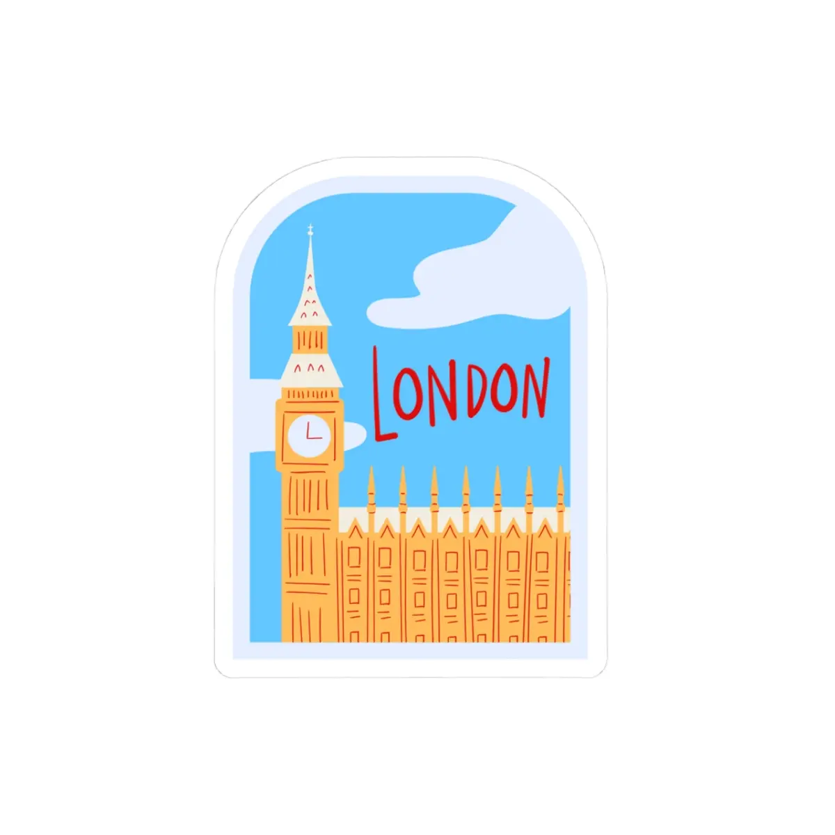 London Big Ben Cute Sticker, Travel Sticker, Scrapbook Decoration, Laptop Decal, Planner Sticker, Travel Gift Glossy Vinyl