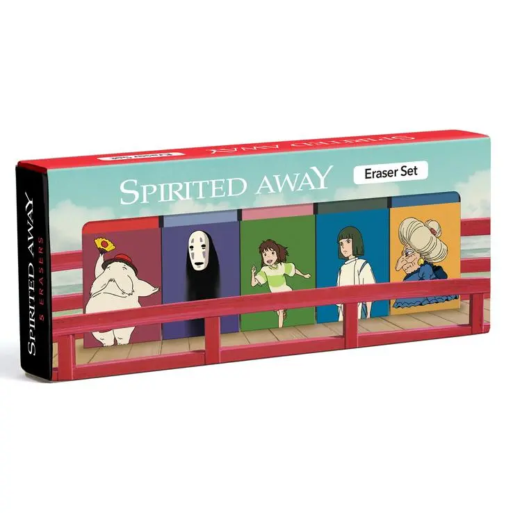 Studio Ghibli Spirited Away 5-Piece Eraser Set - Chihiro, Haku, Radish Spirit, No Face, for Artists, in Die-Cut Box (General Merchandise for Humanities & Social Sciences Enthusiasts)