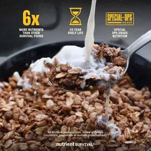Nutrient Survival Protein Chocolate Grain Crunch Emergency Food 6 Cans