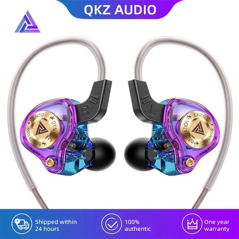 QKZ ENZO  Portable Wired In-Ear Earphone,HiFi Subwoofer Noise Cancelling Wired Earphones for Game Sports, 3D Stereo Sound Headphones For Gym & Sports & Game, Headphones 8D Audio, Electronic Audio Earbud in-ear monitor HiFi Heavy gym sport game,summerwins