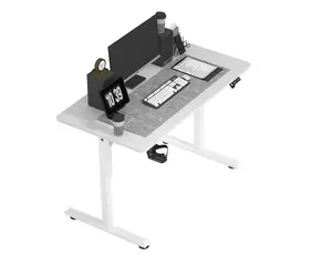 Intexca Electric Standing Desk White, 140 x 60 cm Steel Adjustable Height Desk, Quick Assembly, Ultra-Quiet Motor - V3-1460