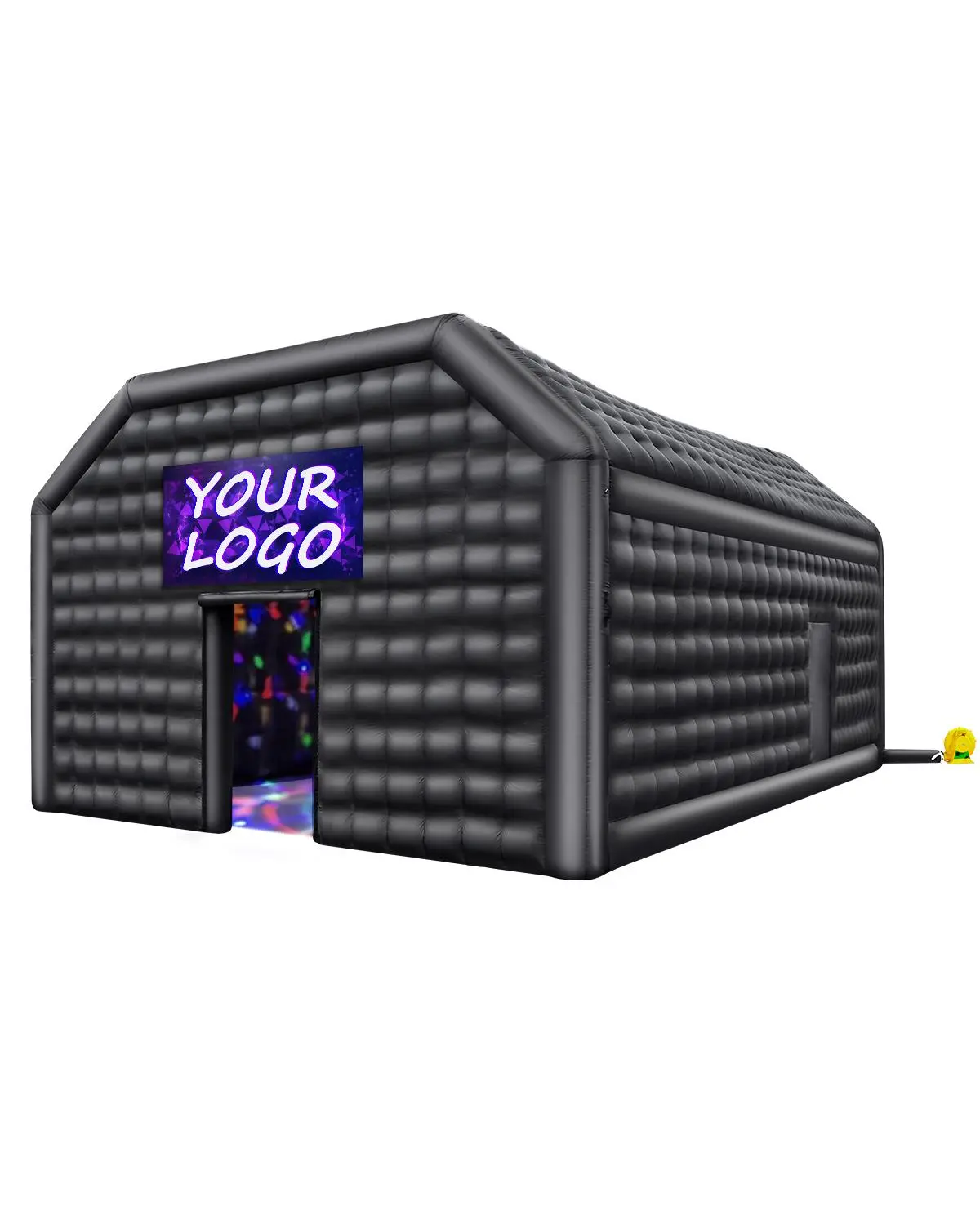 VEVOR Windproof Oxford Fabric Inflatable Nightclub, Blower-Powered 29.5x19.7x13.1 Ft Party Tent, 1100W Blower, Adults Only 18+ Playhouse for Party Events, Easy-Setup Air Cube, Black#SohoChic