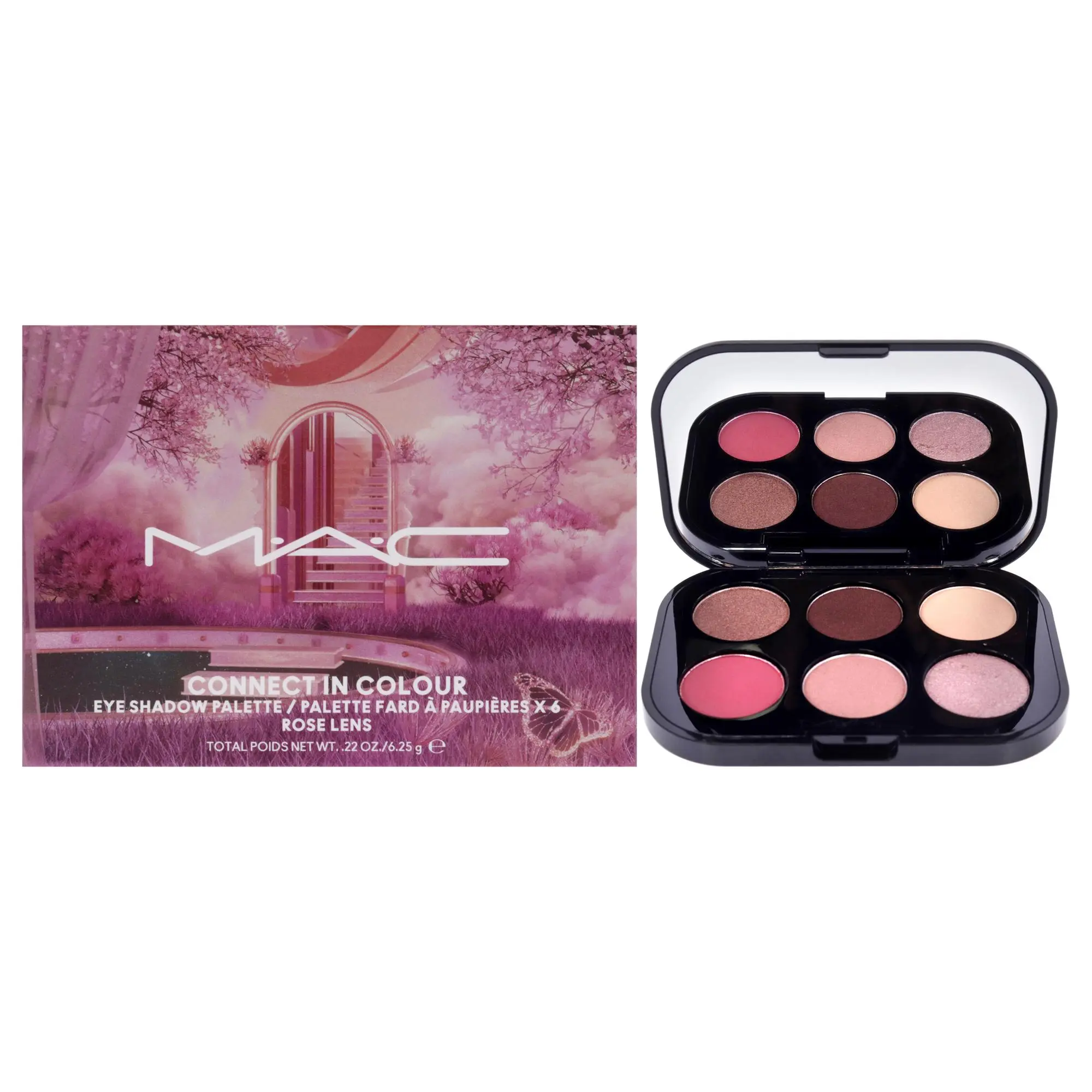 MAC Connect In Colour Compact Eyeshadow Palette - Rose Lens, Women's Cosmetic Makeup, 0.22oz
