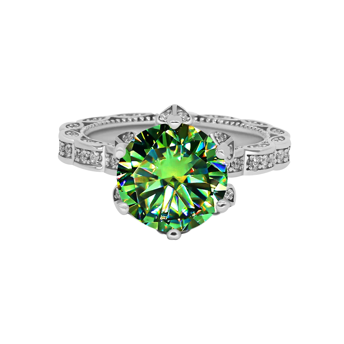 【408-US】QuicklyDelivery NOBonus Deck the Hall Bohemian Petal Set 5 Carat Synthetic Moissanite Ring Luxury Vintage Engagement Anniversary Ring Classic Wedding Jewelry Ideal for Birthday Valentine’s Day Gift for Adults