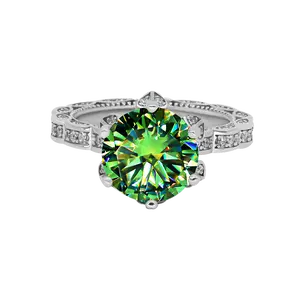 【408-US】QuicklyDelivery NOBonus Deck the Hall Bohemian Petal Set 5 Carat Synthetic Moissanite Ring Luxury Vintage Engagement Anniversary Ring Classic Wedding Jewelry Ideal for Birthday Valentine’s Day Gift for Adults