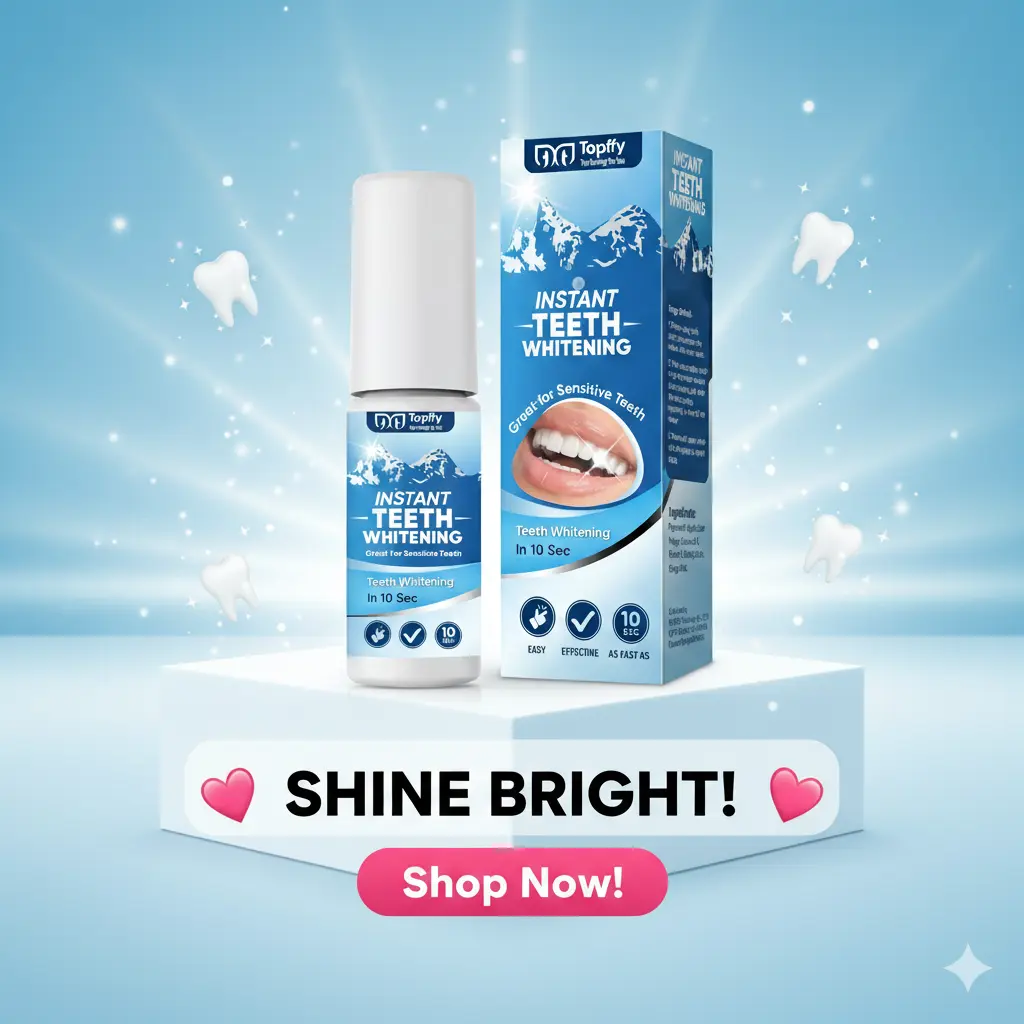 On-The-Go Teeth Brightener Quick-Use Paint for a Whiter-Looking Smile Instant Teeth Whitening in 10 Sec Portable Whitening Paint Kit