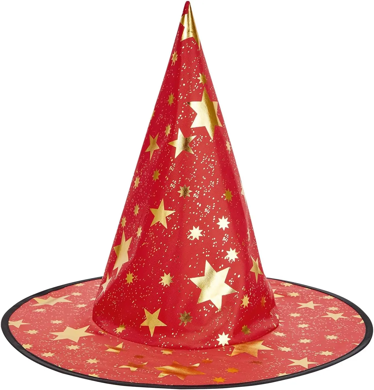 Witch Hat for Women Halloween Wizard Hat with Gold Star Party Hats for Adults Halloween Costume Accessories