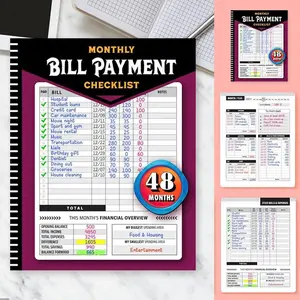 Bill Payment Tracker - Paperback 960 Records for 4 Years, Bank Account Tracking, Debt Payoff Planning & Expense Tracking - Durable Bound Notebook for Monthly Financial Overview & Budgeting daily planner