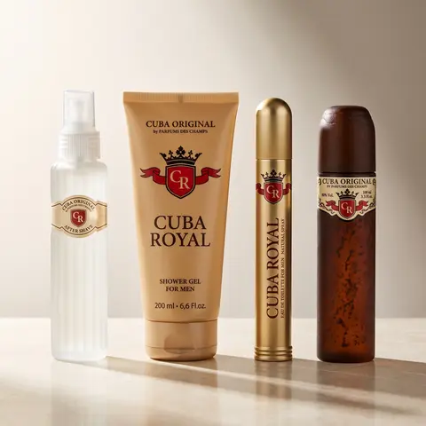 Cuba Royal by Cuba for Men - 4 Pc Gift Set 3.3oz EDT Spray, 1.17oz EDT Spray, 3.3oz After Shave, 6.7o