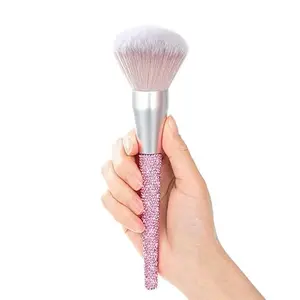 TEXAMO Powder Makeup Brush Large Finishing Mineral Powder Brush for Full Face Vegan Face Brush for Bronzer Contouring Loose Mineral Compact Translucent Powders Makeup Brush for Large Coverage Mineral Powder Foundation Blending Buffing