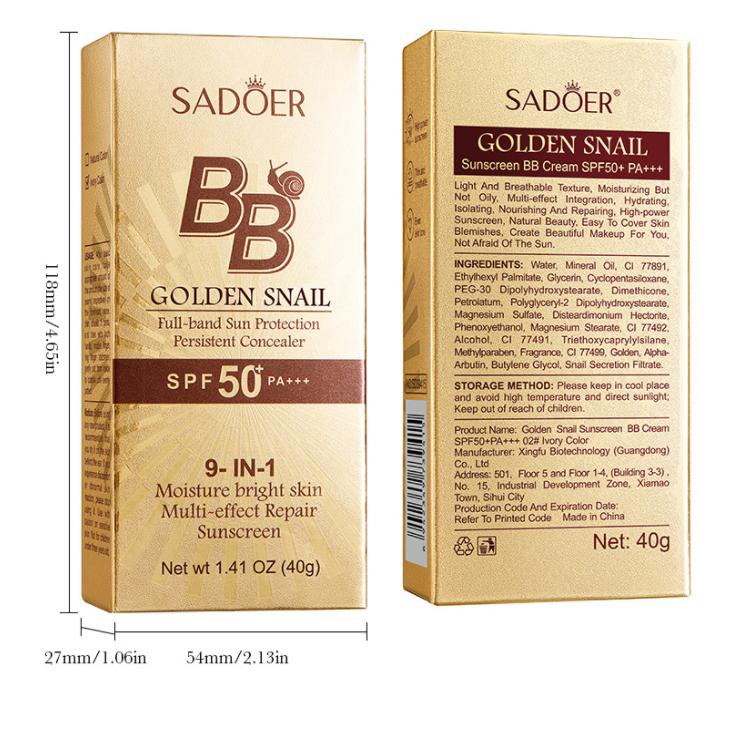 2PCS High-coverage waterproof snail BB cream - matte finish, long-lasting moisturizing and oil control, creates a natural makeup look, perfect for makeup beginners, a great gift for Mother's Day, Valentine's Day. anti-aging skin rejuvenation