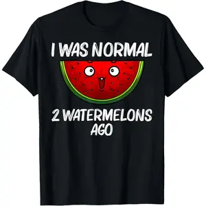 Cotton Short Sleeve Cool Watermelon For Men Women Melon Summer Juicy Fruit Lover T-Shirt for Men Women