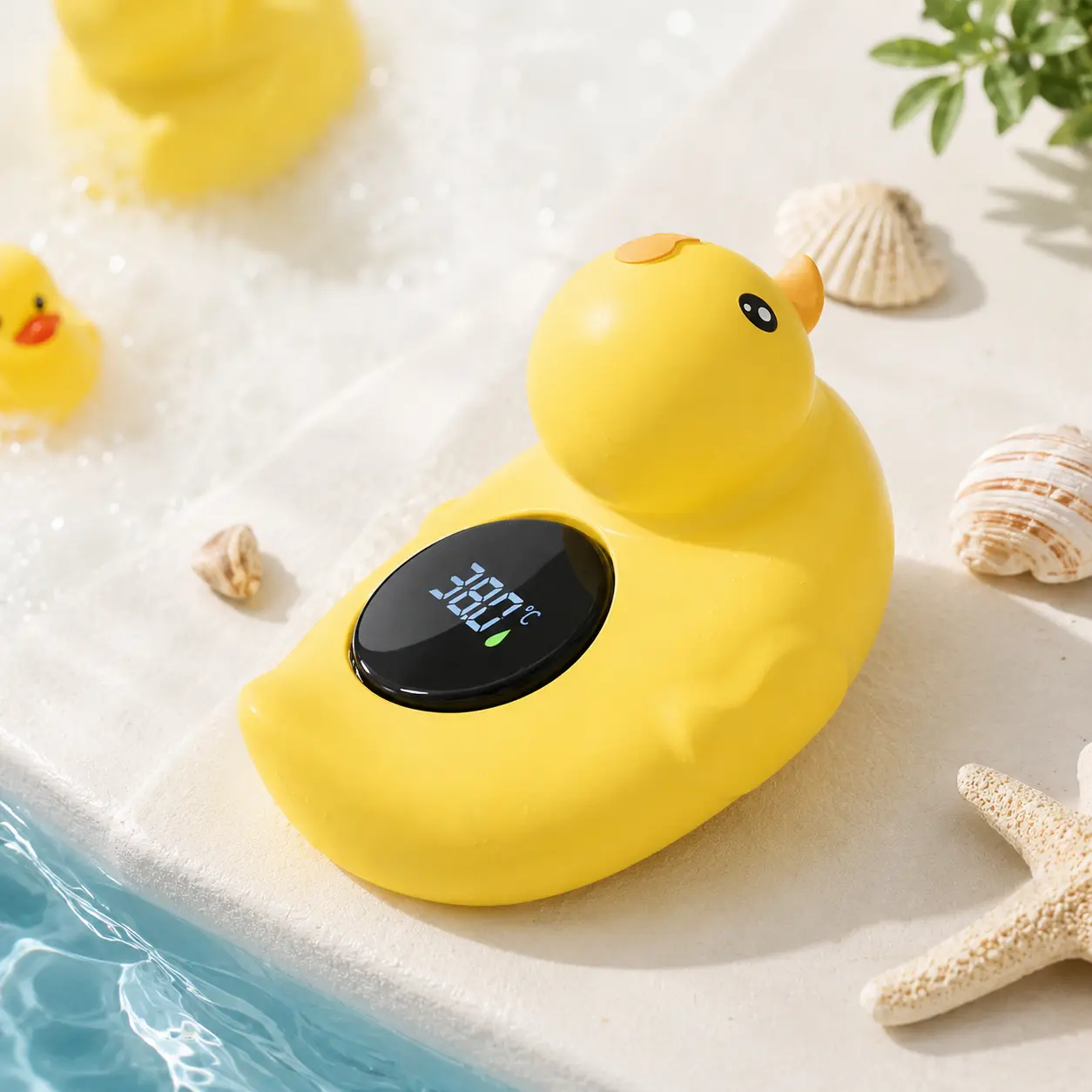 BestPick Yellow Duck Bath Thermometer, Toddlers Safety Floating Toy for Bathtub Temperature