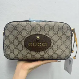 Pre-owned france Crossbody Bags Gucci Camera bag monogrammed tiger head（SZ 61577）