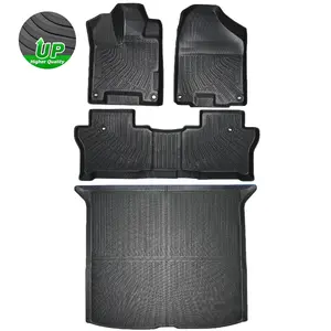 Honda Passport 2019-2025 Floor Mats Cargo Liner Kit All Weather 2 Row Liners Trunk Mat Black Anti-Slip Debris Trap Waterproof Automotive Accessories