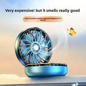 Solar-Powered Rotating Car Fragrance Ornament Diffuser, Premium Air Freshener for Daily Drives