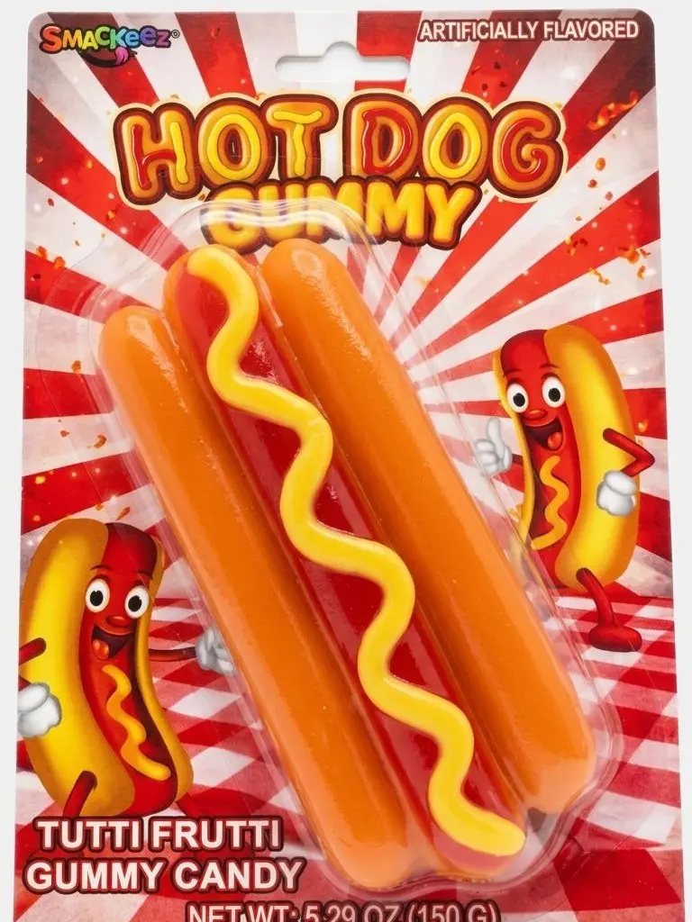 Hot dog gummy tutti frutti