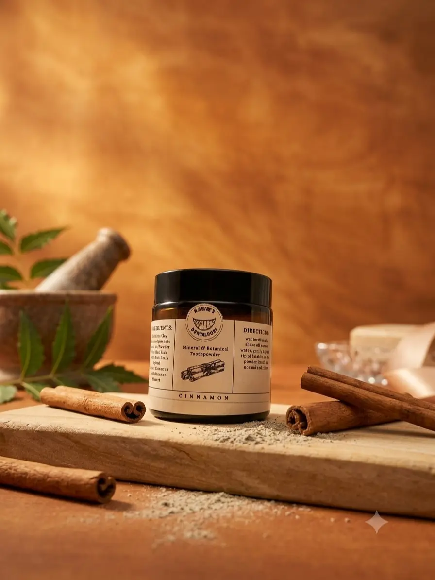 Purelee Naturals 4 oz Cinnamon Re-mineralizing Tooth Powder, Natural Oral Care Toothpaste Alternative