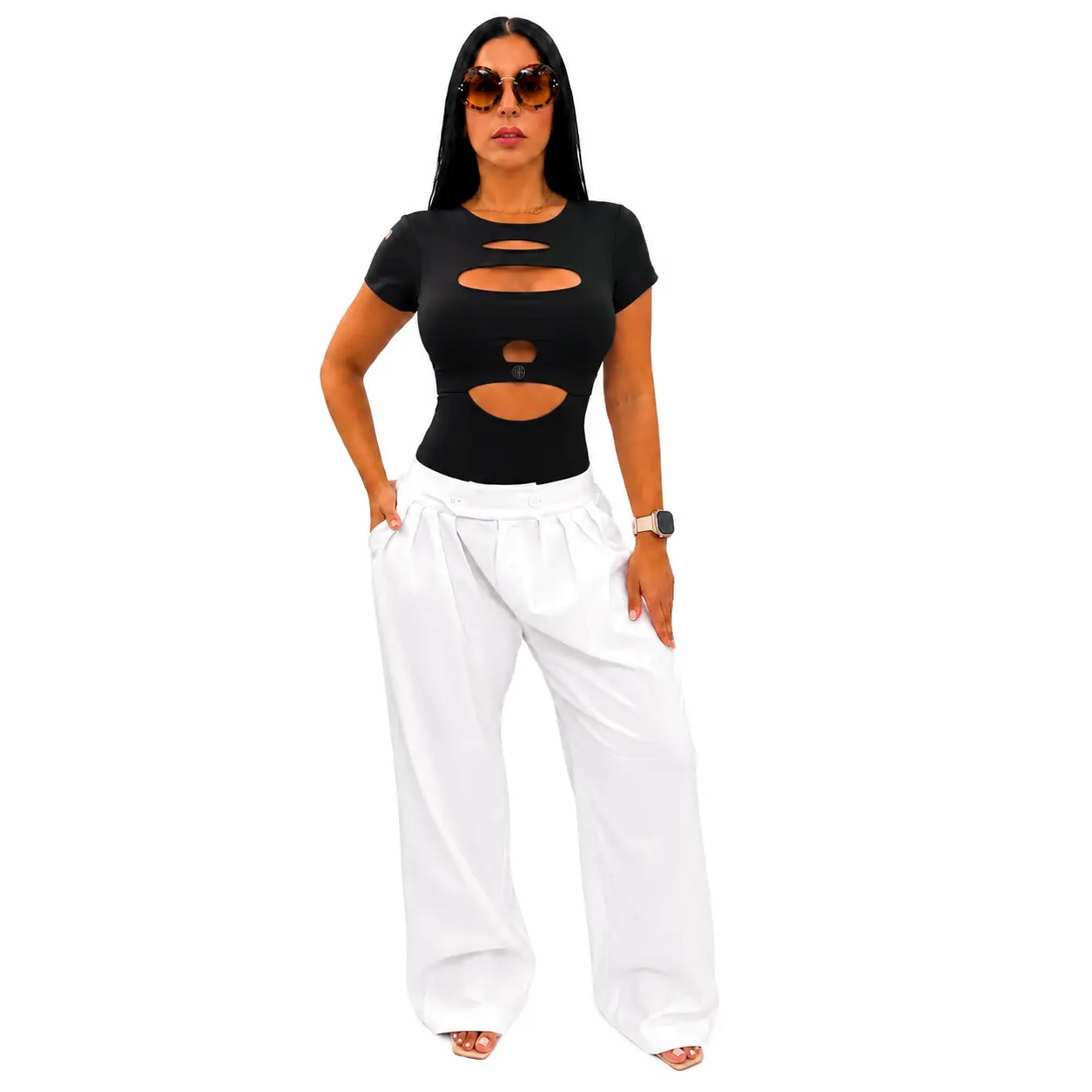 Cut out Ligh Blue Bodysuit Joa Giraldo - Diseñado para realzar tu figura con estilo y comodidad Fit Breathable