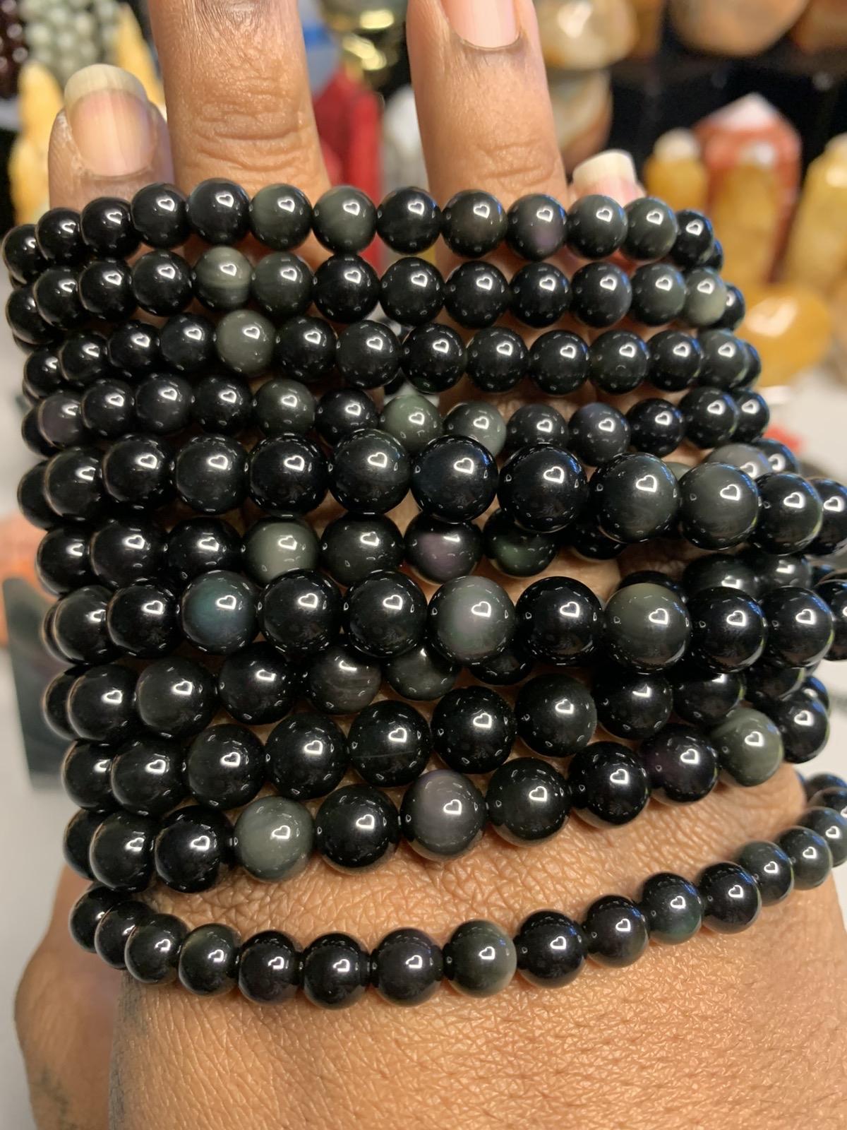Rainbow Obsidian Crystal Bracelets