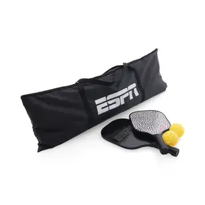 ESPN Pickleball Net Set with 2 Paddles 2 Balls Portable Net and Carry Bag Unisex Indoor Outdoor Play