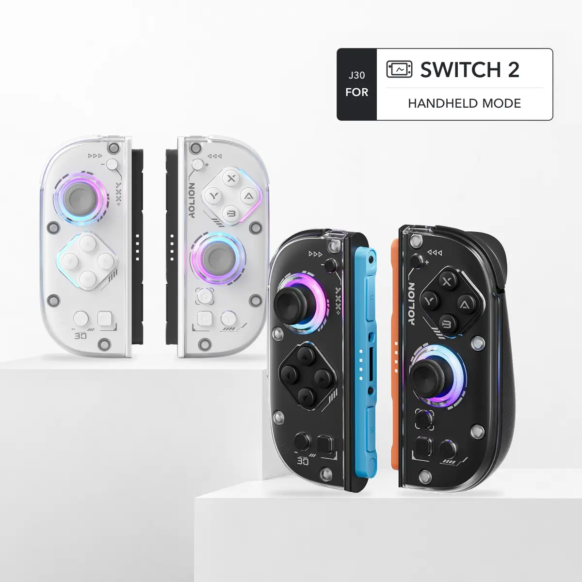 AOLION J30 Wireless Handheld Controller for Switch 2 – TMR Joysticks, RGB Lighting, Micro-Switch Buttons, 9-Axis Motion Control, 2 Programmable Back Buttons, Family Gaming & Holiday Gifting,techvibes