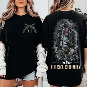 Doc Holliday Collection: " I'm Your Huckleberry" T-Shirt, Val Kilmer Movie Quotes Shirt, Cowboy Tee, Perfect For Tombstone Fans, Full Size, Full Color