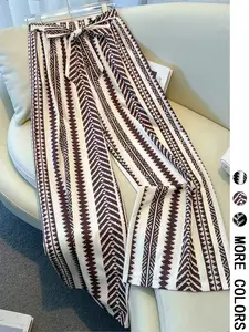 Women's Graphic Print Wide Leg Pants, Casual Comfy Trousers for Beach Vacation Holiday, Ladies Bottoms for All Seasons, Casual Loose Pants, Bohemian Bottom, Casual Lounge Pant