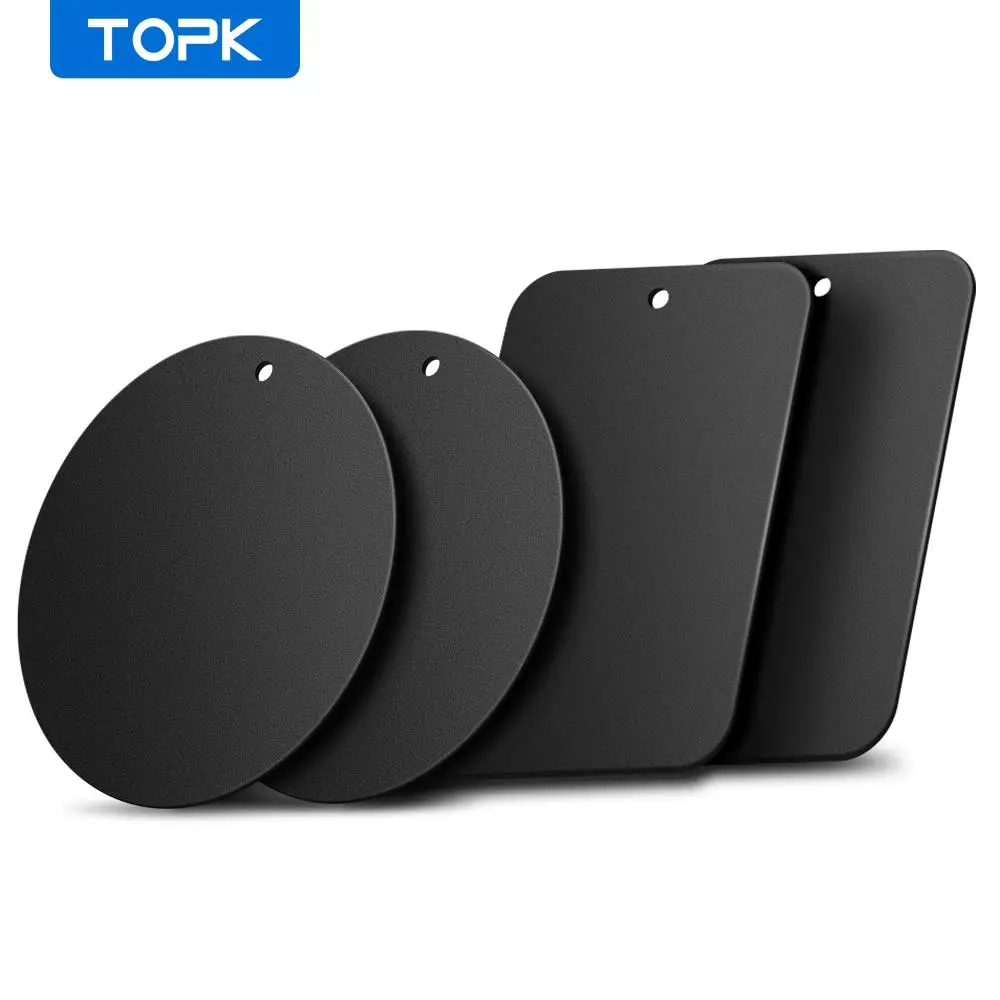 Magnetic Phone Mount Holder, 4 Counts Universal Metal Plate Phone Holder With Adhesive, For Magnetic Phone Car Mount Holder Cradle